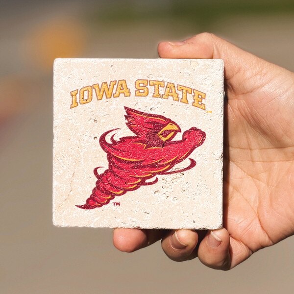 Stoneworx Iowa State Punching Cy Coaster front